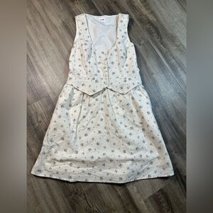 Aureum Floral Button-Front Vest Dress – XS